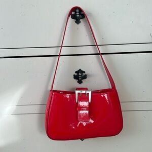 Red shoulder bag